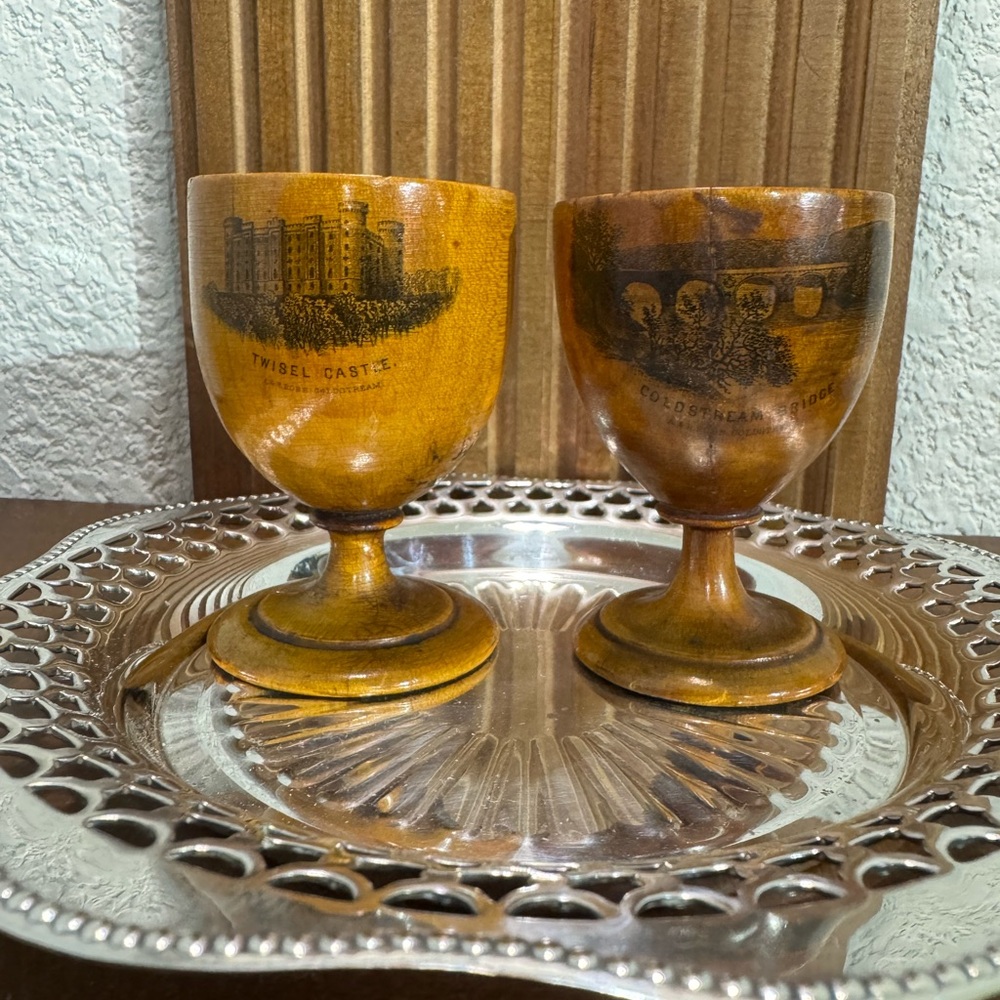 Amazing Goblets made of wood from Flodden field in Scotland
